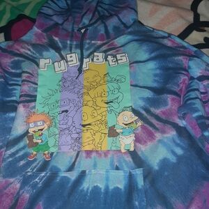 Nickelodeon Rugrats Tie-Dye Hoodie in Blue & Purple